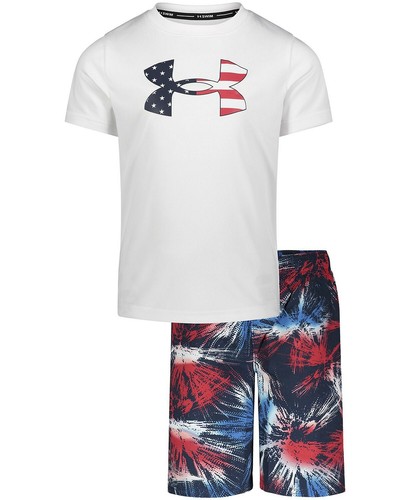 New Under Armour Little Boy Shirt & Swim Shorts Set Choose Size & Color MSRP $40 - Picture 2 of 2