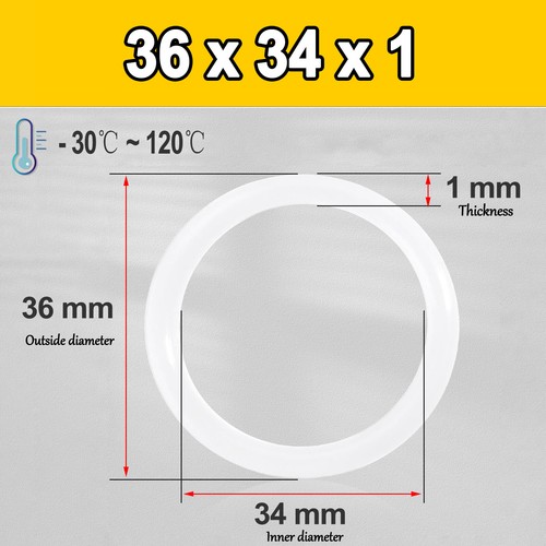 Metric VMQ Silicone Rubber O-Rings Seals 1mm Cross Section 1mm - 48mm Inner Dia - Picture 67 of 81