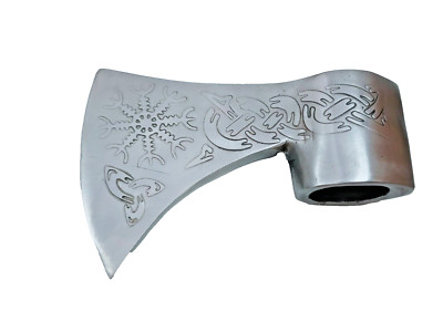Custom Hand-Forged High Carbon Steel Viking Battle Axe | Unsharpened Decorative
