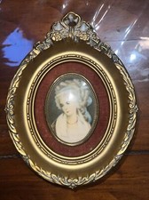 Cameo Art Mrs Chaplin by George Romney Small Oval Framed