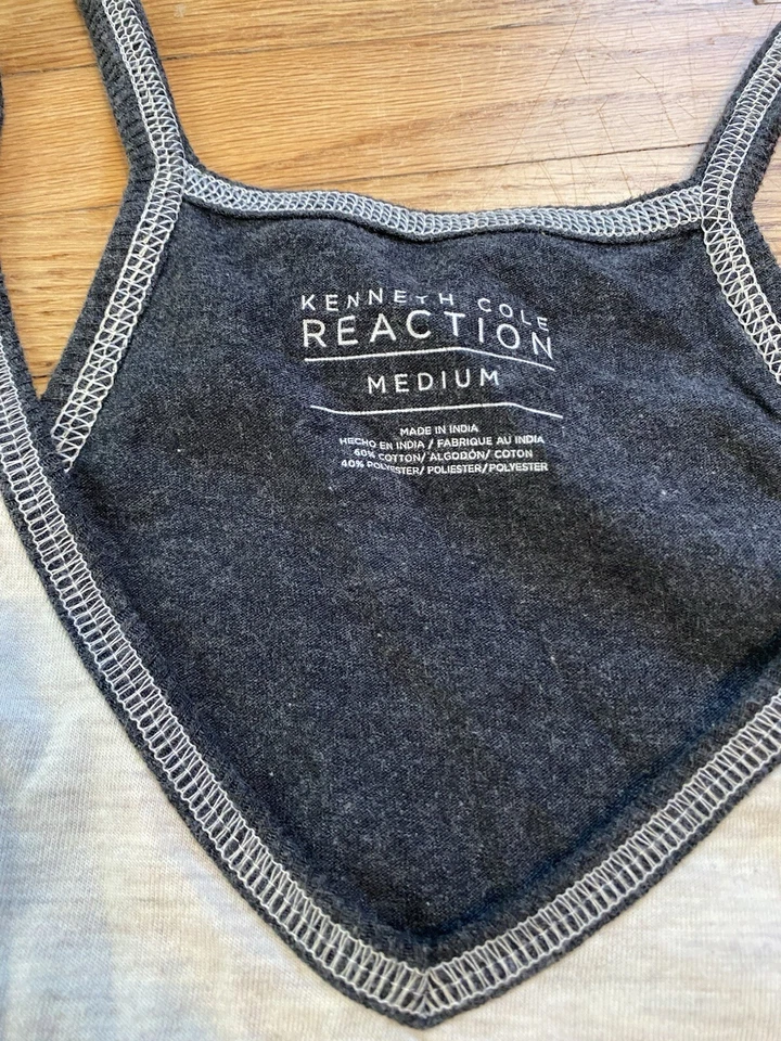 Kenneth Cole Reaction Mediano Correa Espagueti Camisa Top Mujer Color Block Foto 2 de 4