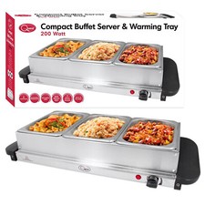 Quest Compact Buffet Server Stainless Steel Food Warming Tray Serving Station