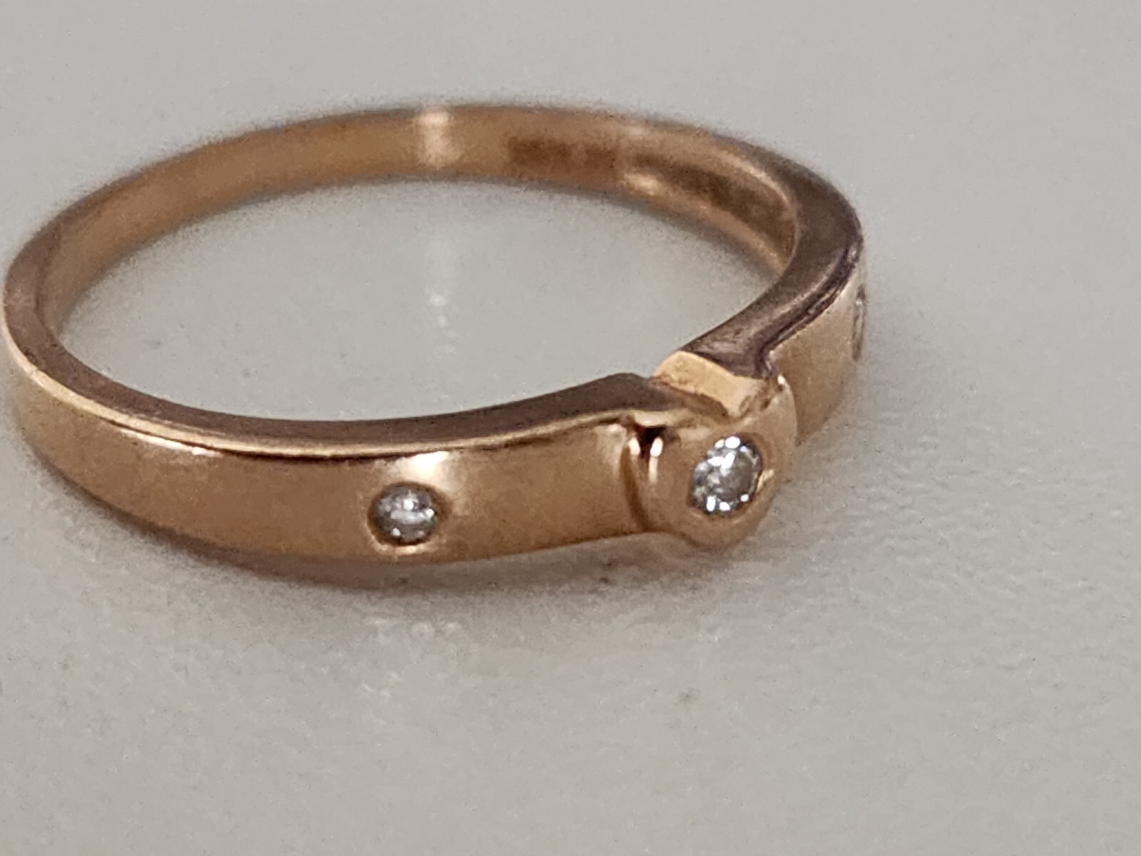 14K Solid Gold Plain Heart Diamond Ring-1.79 Grams - image 10