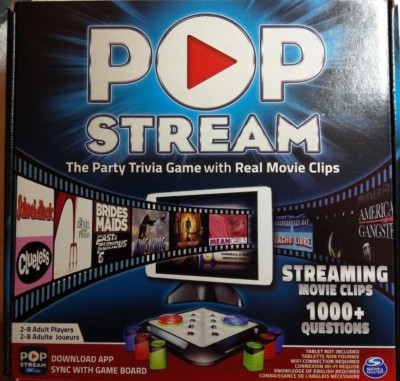 Pop Stream Party Trivia Game with Movie Clips Board Game Brand