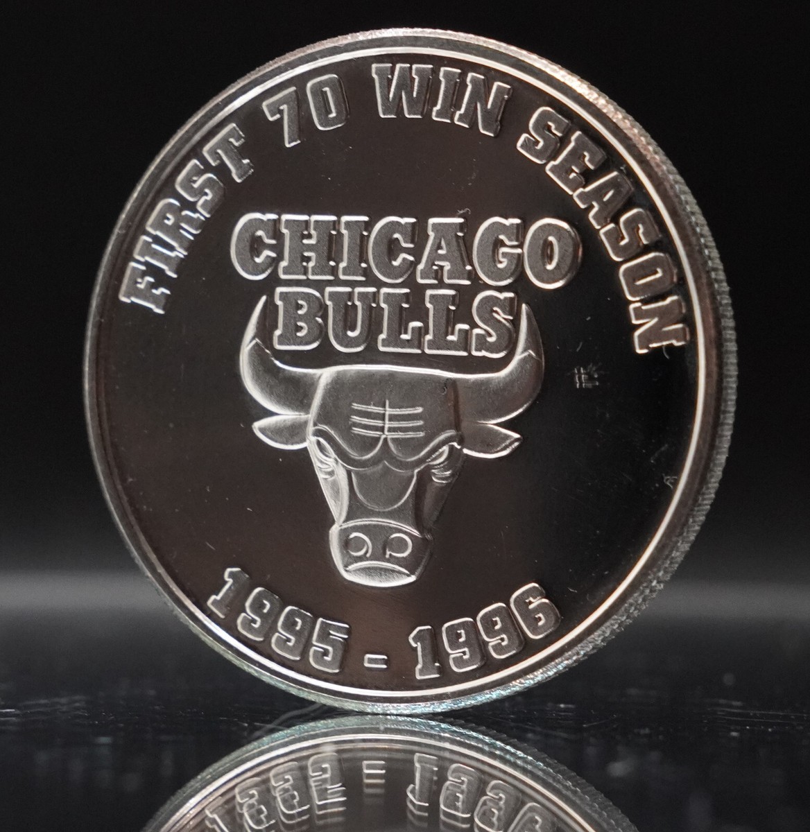 1996 Chicago Bulls Basketball 70 WIN SEASON #1390 999 FINE Silver