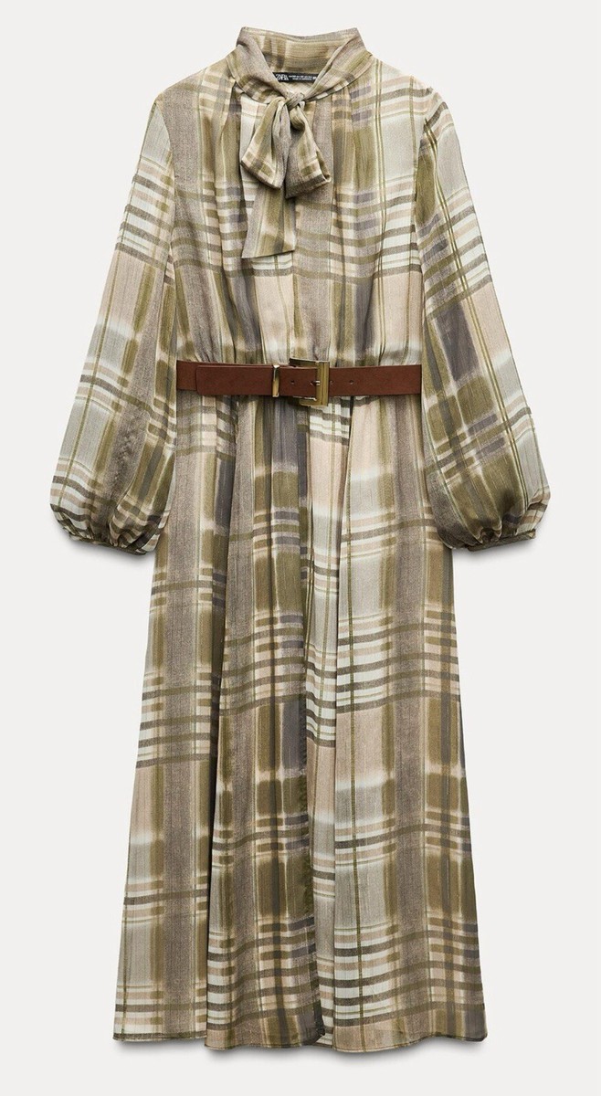 Anduze Belted Check Dress Sサイズ 9月中旬発送】Anduze Belted Check Dress