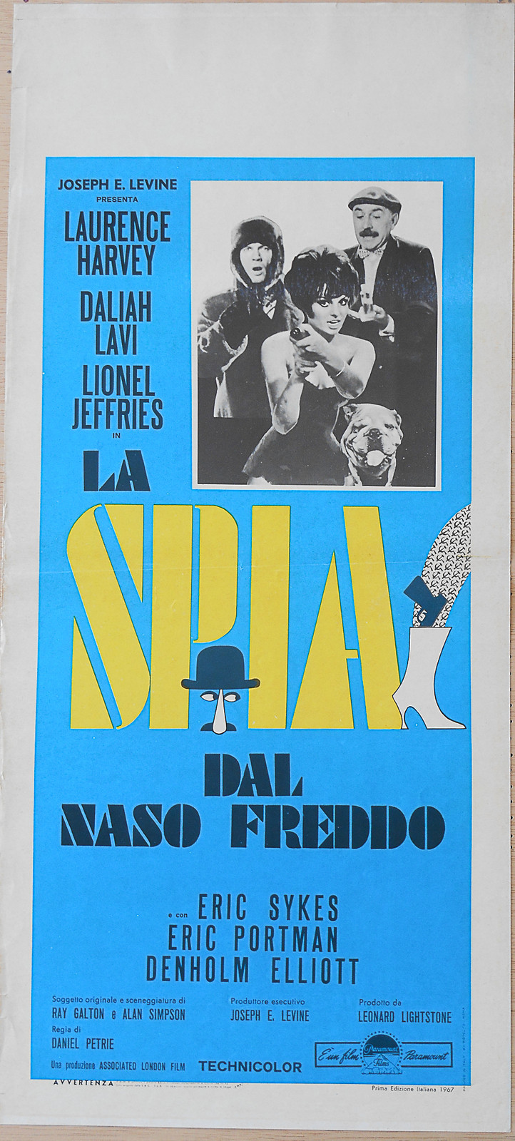Locandina originale film LA SPIA DAL NASO FREDDO (1966) - Regia di Daniel Petrie