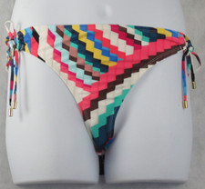 La Blanca Women's Side Tie Hipster Bikini Bottom Swimsuit, Geo Multi, Size 12