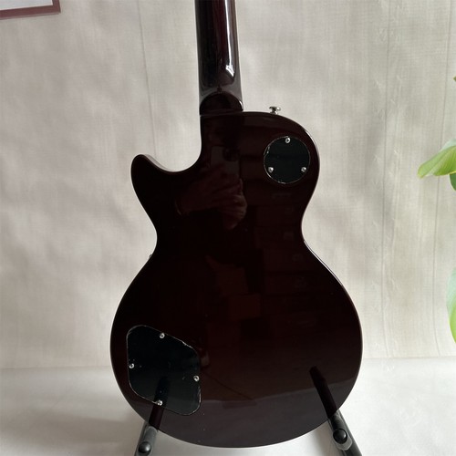 Guitarra Eléctrica LP Personalizada Ráfaga Ahumada Cromo Herrajes 6 Cuerdas Incrustación Cuadrada - Imagen 9 de 13