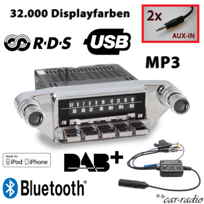 Retrosound Motor-6 DAB+ Komplettset MP3 Detroit für Ford Mustang 1964 1965 1966