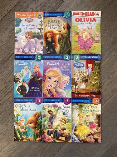 9 Step Into Reading books: Sofia, Brave, Olivia, Frozen, & Disney Fairies (Used) - 第 1/3 張圖片