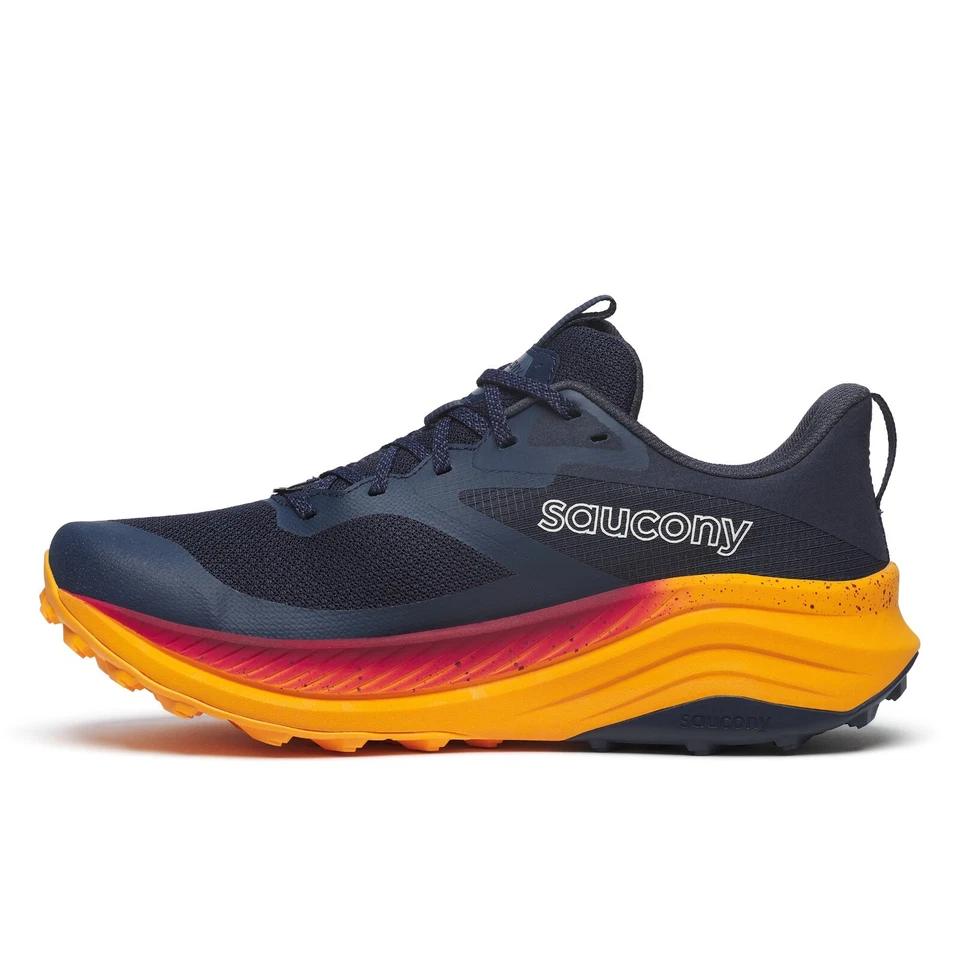 Zapatos Trail-Running - Saucony Xodus Ultra 3 Marino / Peel (Hombre) - Imagen 3 de 4