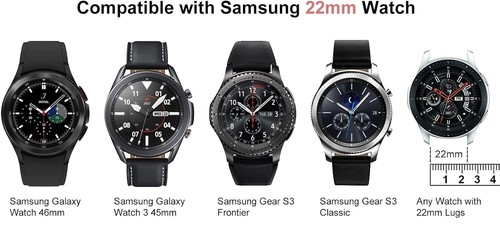 Sport Silicone Samsung Galaxy Watch Band 7 6 5 4 3 Pro Classic Universal Strap - Picture 5 of 20