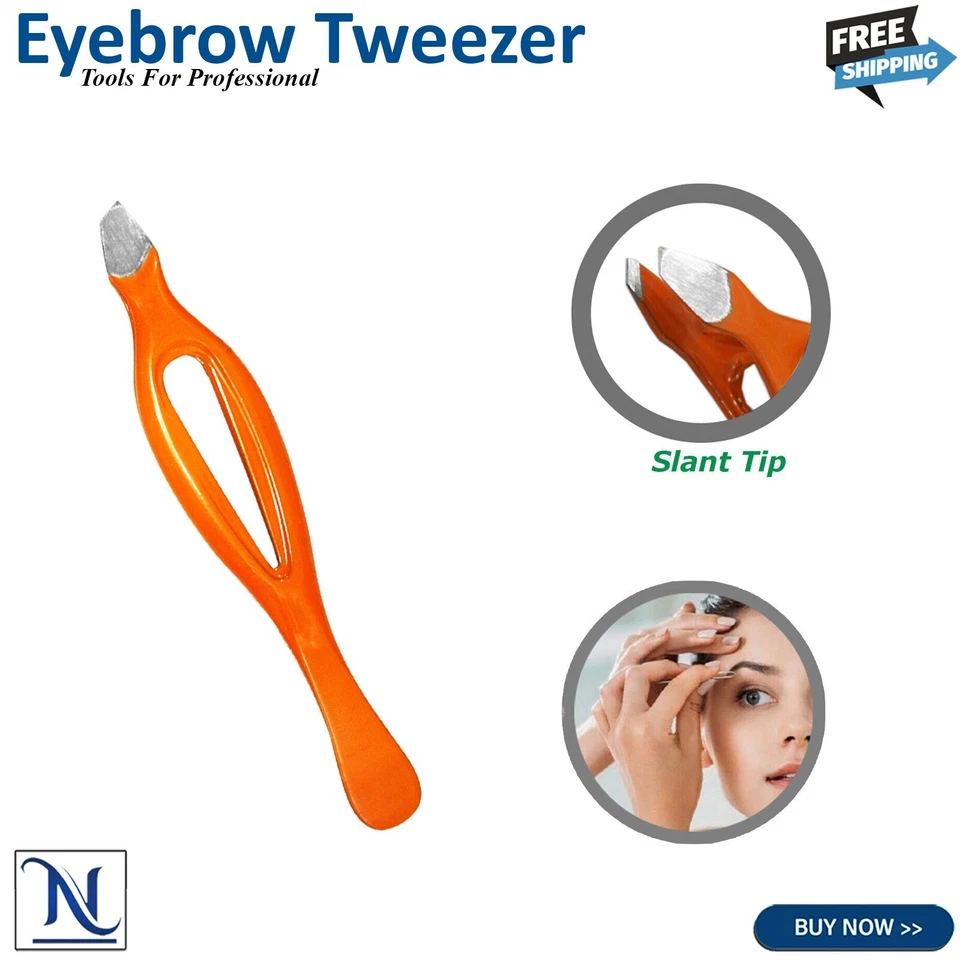 2x Professional Eyebrow Tweezers Precision Hair Tweezer for Men & Women Foto 2 de 4