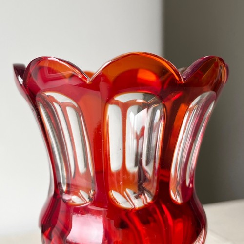 Val st Lambert crystal vase vintage cut to clear vase - Picture 13 of 15