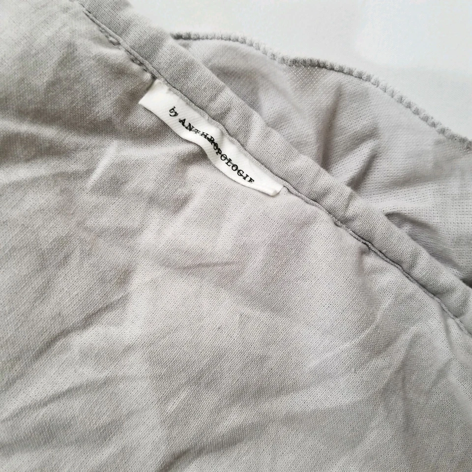 Edredón Anthropologie Maison con apliques tamaño doble gris floral algodón 68 X 86 nuevo  Foto 4 de 4