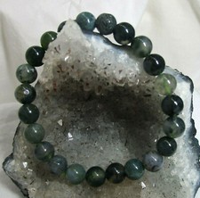 MOOSACHAT  Edelstein-Armband   KUGELARMBAND 8mm ca. 17,6 cm