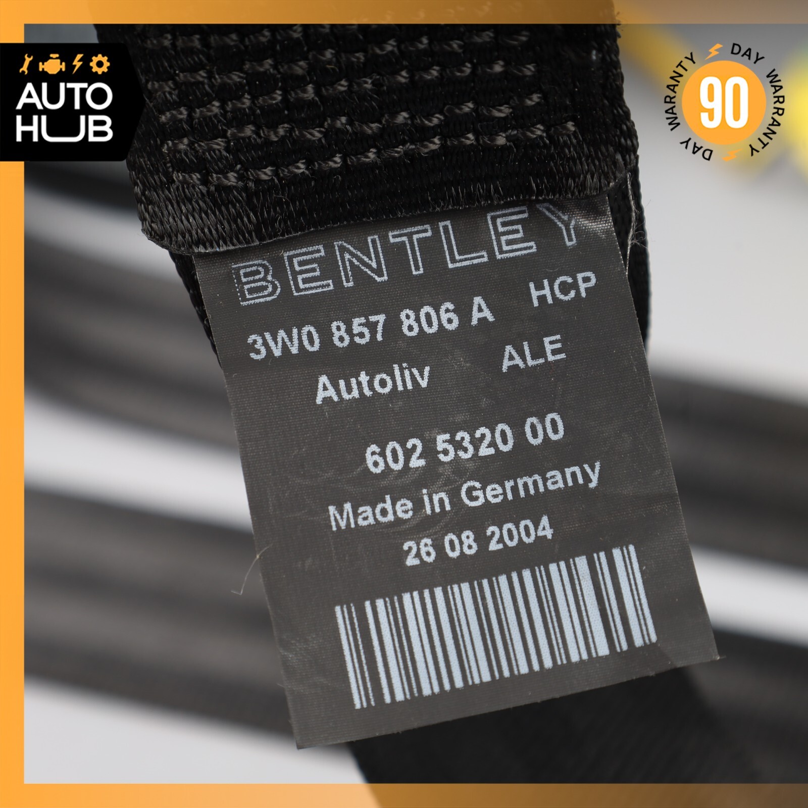 03-10 Bentley Continental GT Coupe Rear Right Passenger Side Seat Belt OEM