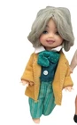 Barbie  Vintage Toys Alice in Wonderland Doll Dress In Green With Yellow Coat 4”