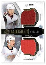 2015-16 PREMIER DUALS MAX DOMI SAM BENNETT DUAL JERSEYS 1 COLORS 005/149 ARIZONA