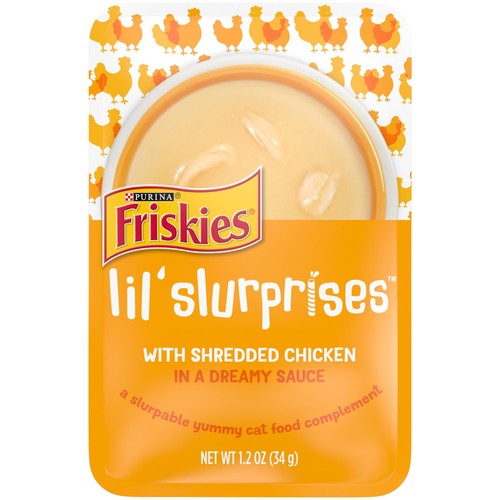 Purina Friskies Wet Cat Food Lickable Cat Treats, Lil’ Slurprises With