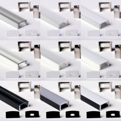 2m 1708 aluminium profile for LED strip light strip with cover White