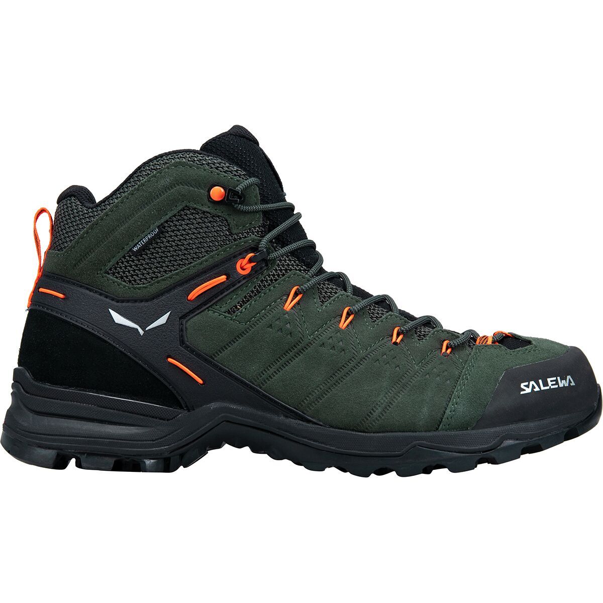 Туристические ботинки Salewa Alp Mate Mid WP - мужские с тимьяном/Черные, 10.0