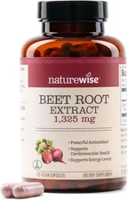 NatureWise Beet Root Capsules 1300Mg, Nitric Oxide, Vegan, Gluten-Free, Non-Gmo