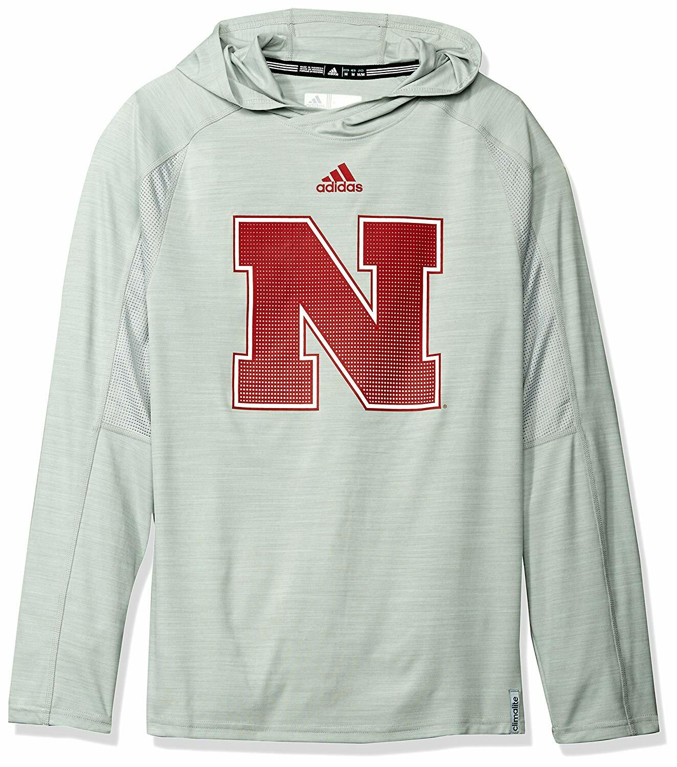 Мужская толстовка Adidas NCAA Nebraska Cornhuskers Sideline Climalite с капюшоном для тренировок