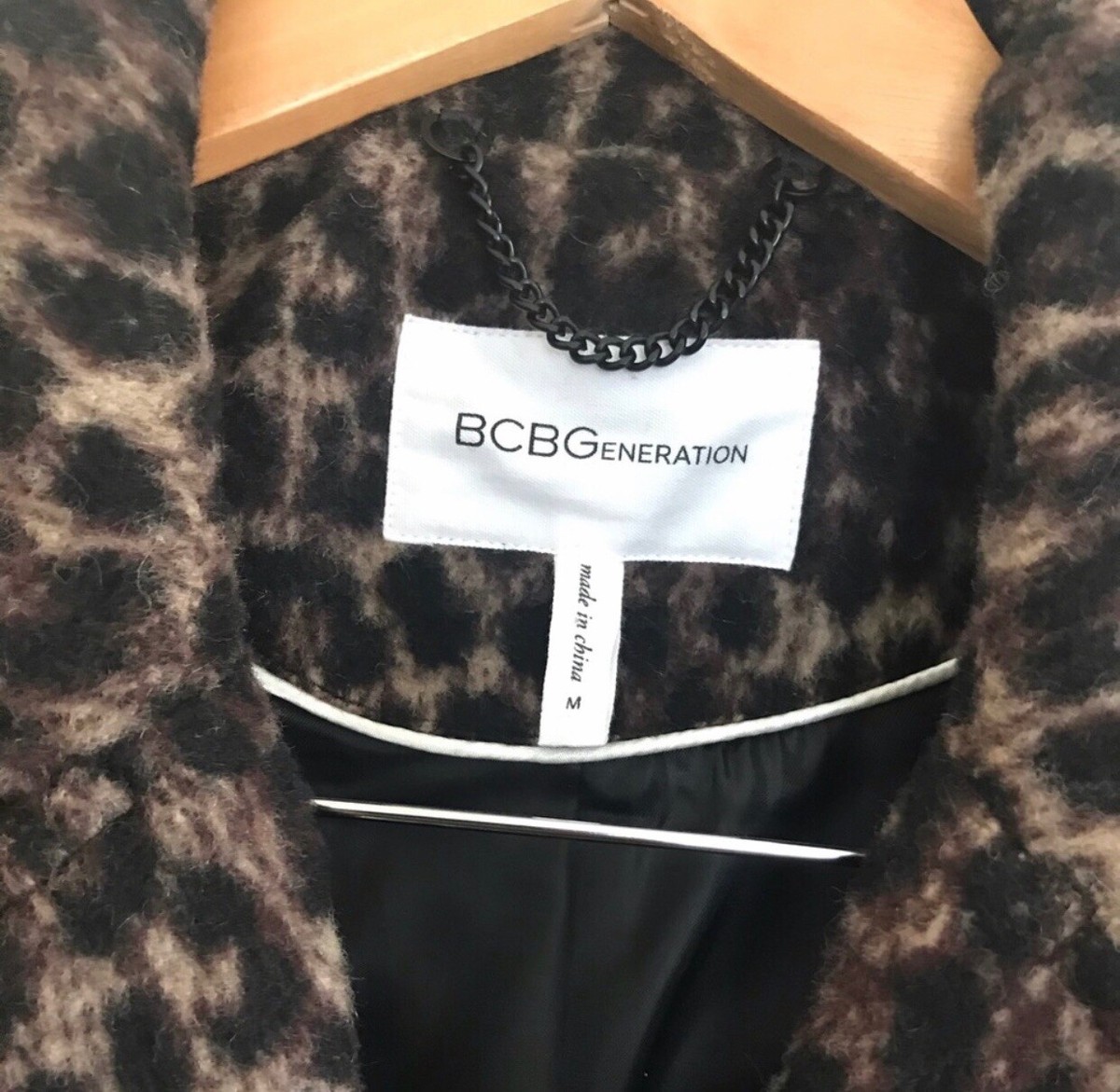 Manteau Feutré Femme BCB Generation - Imprimé Léopard Camel - Taille M - Neuf Avec étiquettes