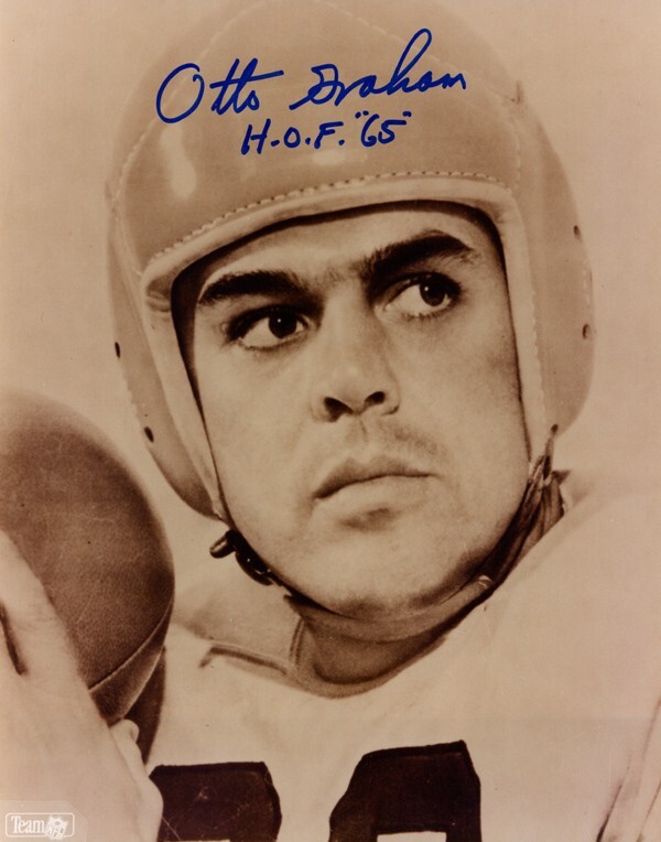 OTTO GRAHAM SIGNED AUTOGRAPHED 8x10 PHOTO + HOF 65 CLEVELAND BROWNS BECKETT BAS 