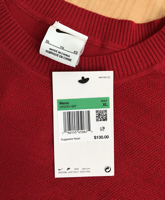 Nike Golf Tiger Woods TW Red White Black Knit Sweater DR5291-687