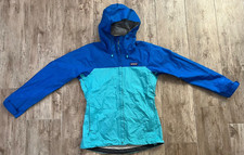 PATAGONIA H2NO FULL ZIP WINDBREAKER WITH HOOD BLUE  TEAL-NWOT-WOMEN'S XS