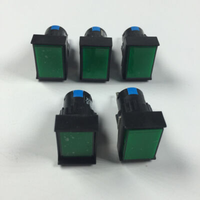 5pcs 3 Pins Self-locking Indicator Light Lamp Rectangle Type #D6