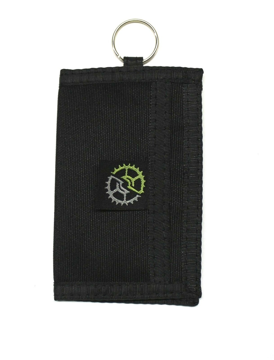 Nylon Front Pocket Wallet with Hook and Loop Closure- Black | eBay