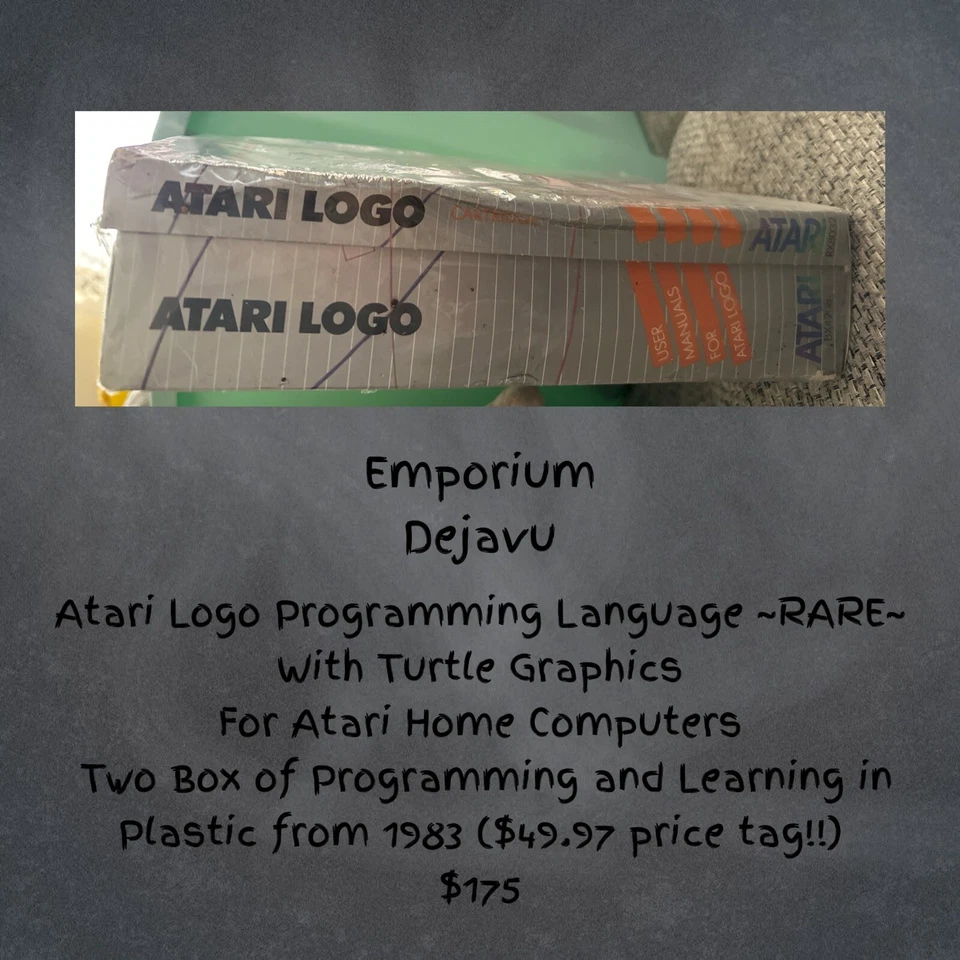 Atari Logo User Manuals And Cartridge ORIGINAL FACTORY SEALED 1983 - Image 4 of 4