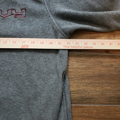 Vintage Old Navy Pullover Mens Large Grey Embroidered Spell Out Fleece Y2K - Picture 5 of 8