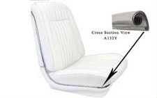 1969-72 Gto Tempest Lemans Molded Bucket Seat Back And Bottom Chrome Piping