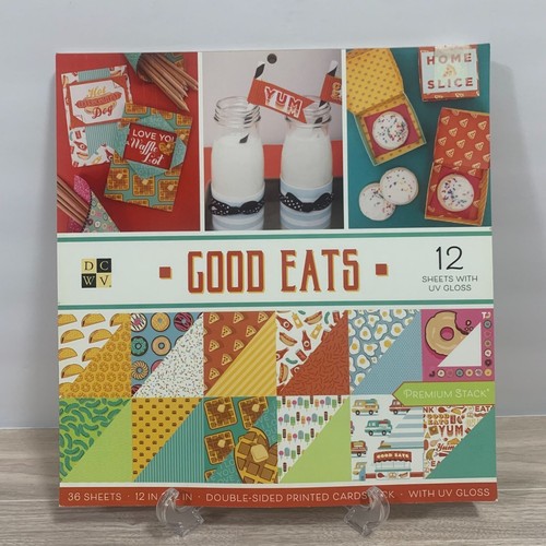 DCWV "Gutes Essen" Essen Motiv 12 x 12 Papier Block Papierhandwerk Basteln #10