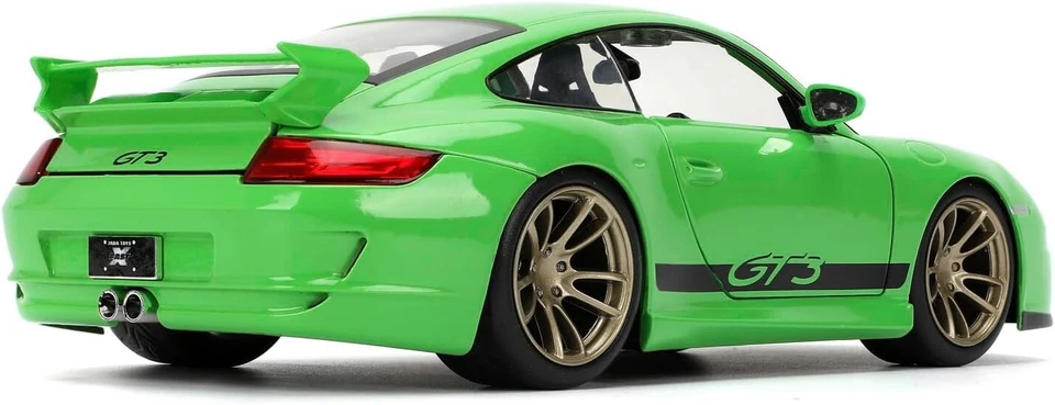 Fast & Furious X PORSCHE 911 GT3 (997) Verde - Green Die Cast 1/24 Jada Toys New - Immagine 4 di 4