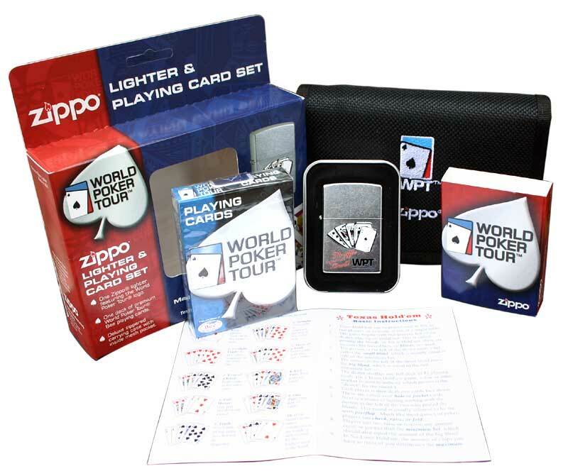 World Poker Tour Zippo Cigarette Lighter and Playing Card