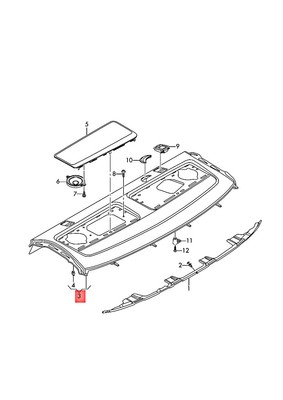 Genuine AUDI A4 Avant S4 Trim For Rear Shelf Panel Wapiti Brown 8W5863411AG1RY