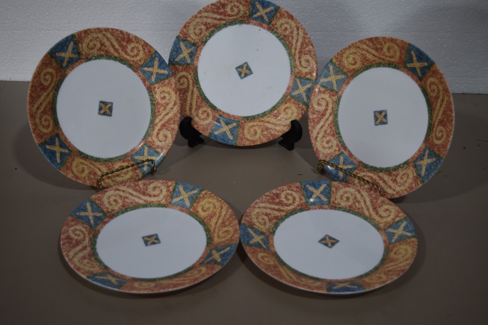 Lot of 5 Corelle Pattern SAND ART Dessert Plates | eBay