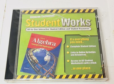 Glencoe Algebra CD-ROM Interactive Student Edition New/Unopened Sealed