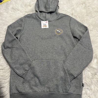 PUMA Men's S Worldwide Sports Graphic Fleece Hoodie Sweatshirt Gray 671418-03