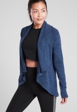 Athleta Nirvana Wear Two Ways Wrap-Blue-Xs