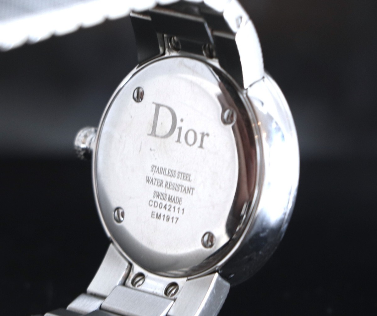 $5000 Lady Christian Dior La D De Steel Diamond Bezel 33mm