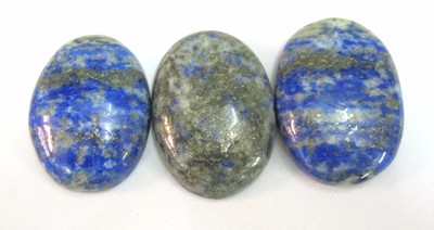 Three Lapis Lazuli Worry Thumb Stones Crystal Healing Gemstone Reiki Gift Energy