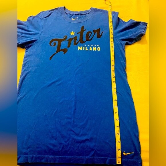 Vintage Nike Men's Blue Inter Milano Il Biscione Graphic T-Shirt RARE HTF SZ M image 5