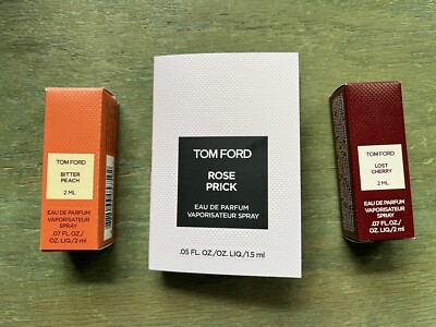 TOM FORD PERFUME SPRAY SAMPLES  .05/.07 oz on Card/Box Choose your Scent!